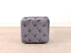Winchester Ottoman In Grey Premium Fabric